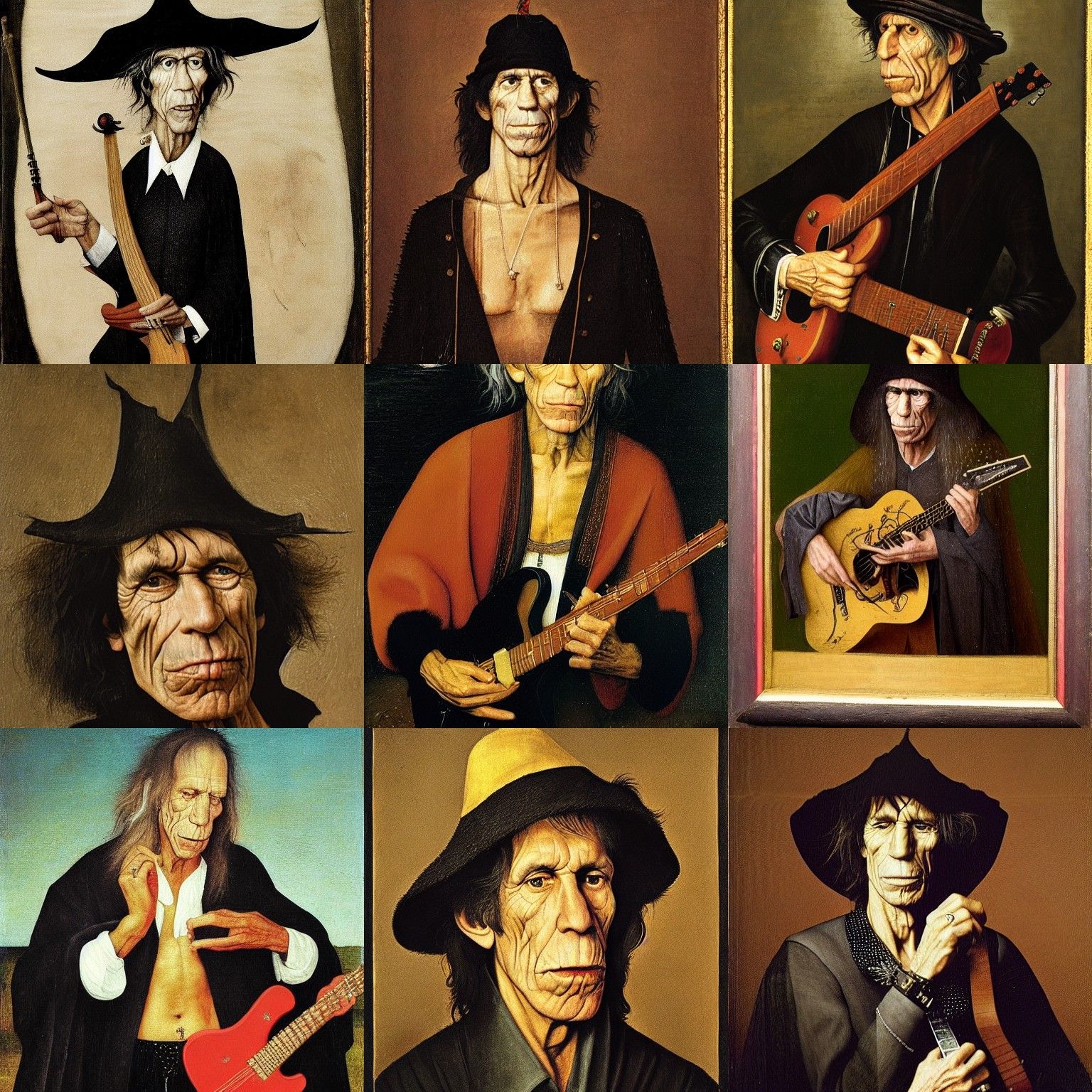 Grotesque Rock Star Portrait in Renaissance Style