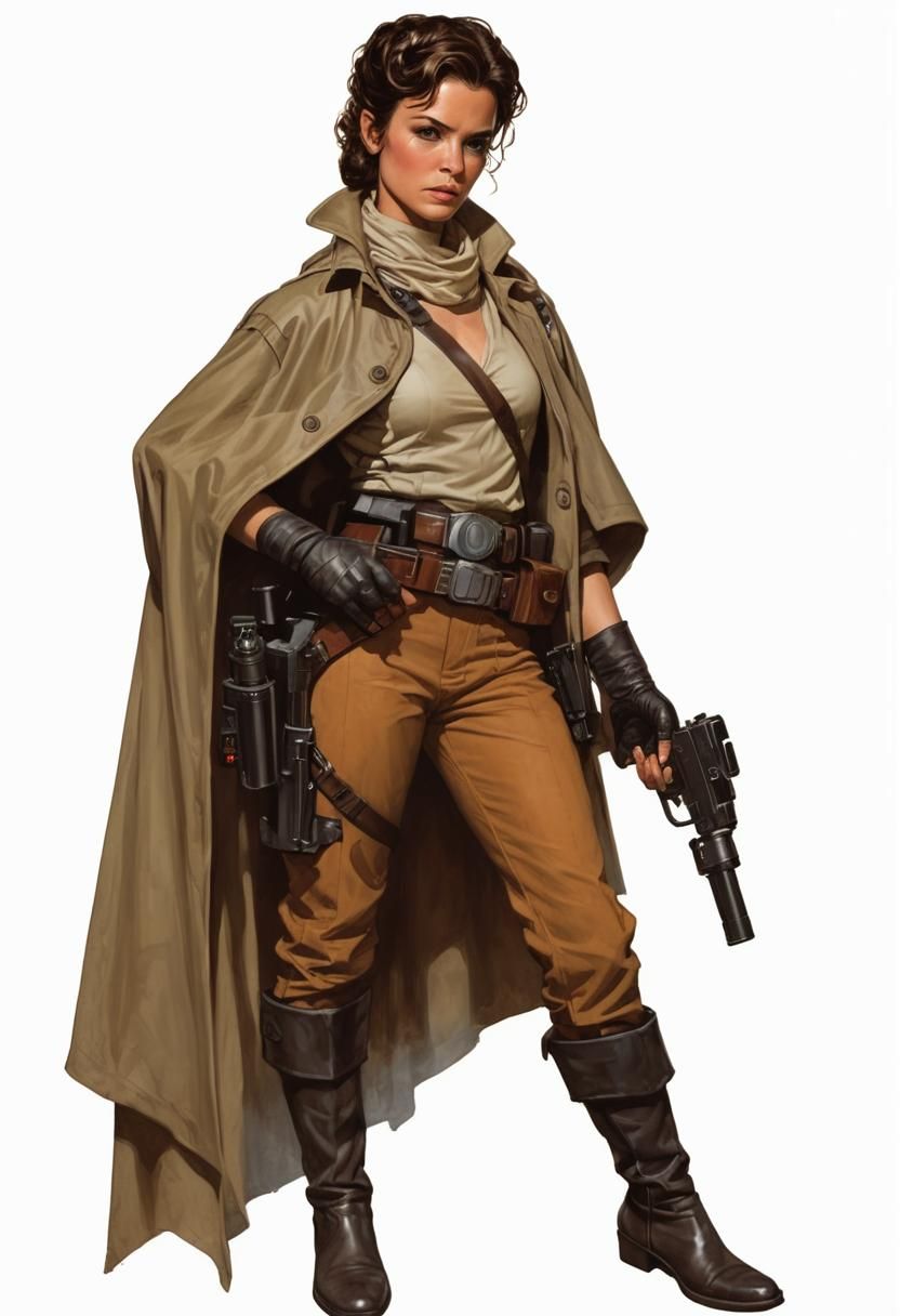 Sci-Fi Detective in Star Wars Style Illustration