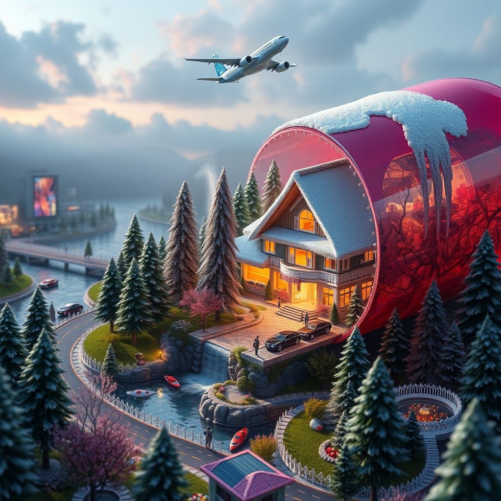 Miniature World Inside a Medicine Capsule