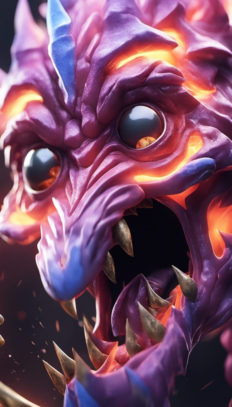 Purple Rose-Gold Monster #105