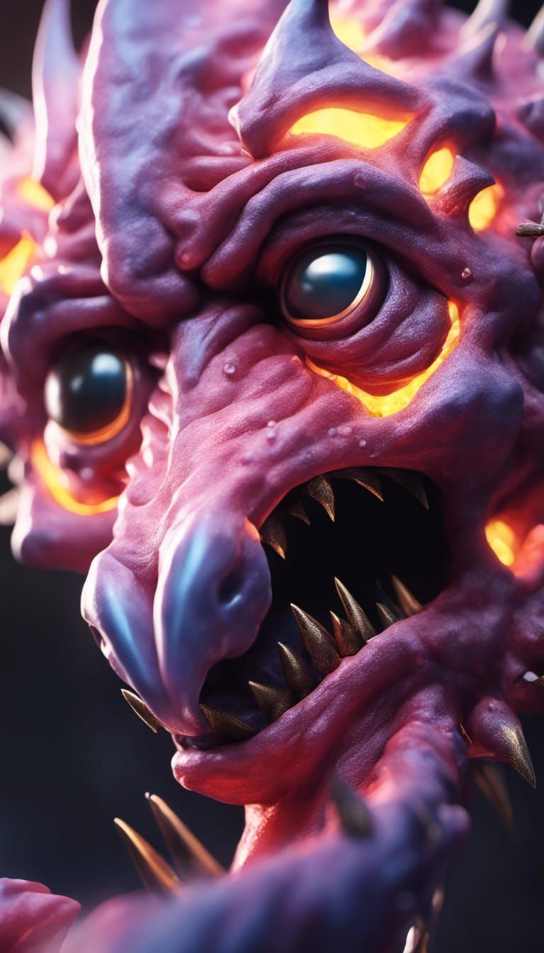 Purple Rose-Gold Monster #118