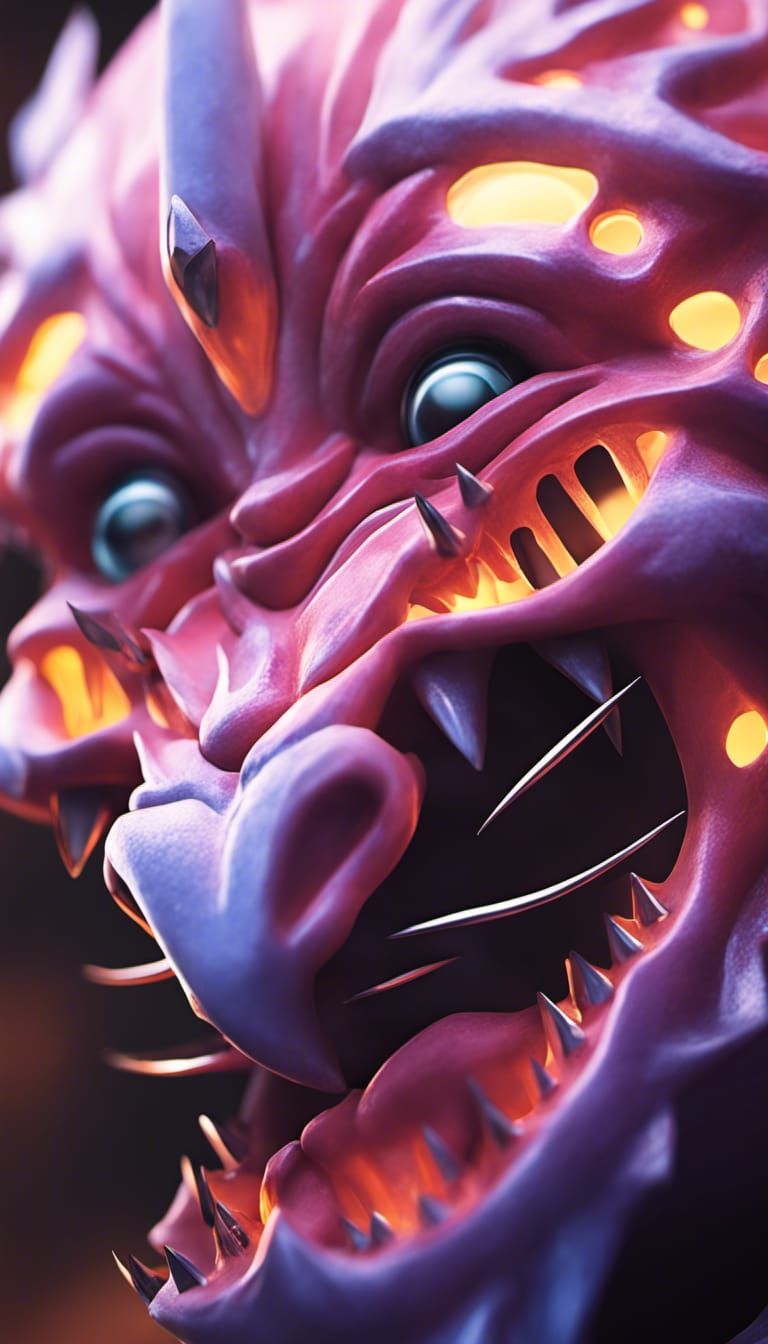 Purple Rose-Gold Monster #112