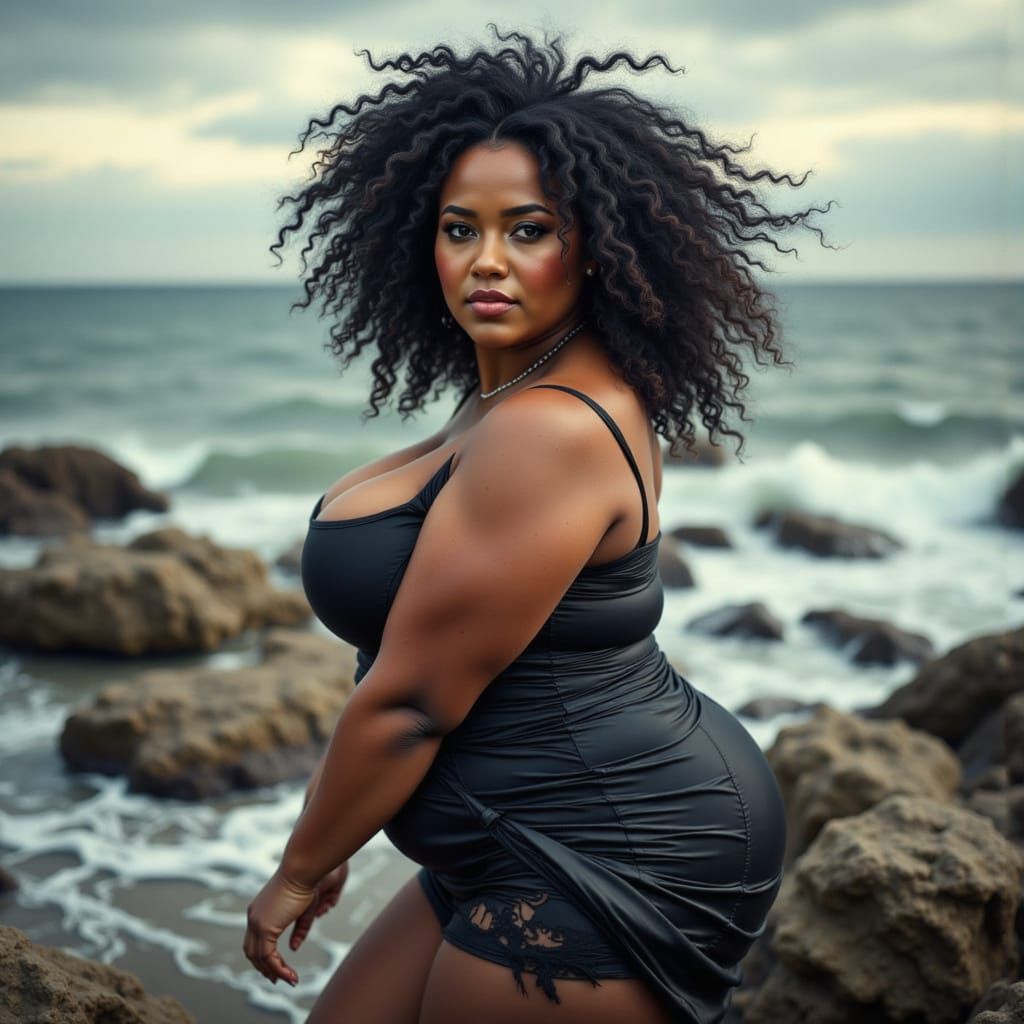 Dramatic Coastal Goddess