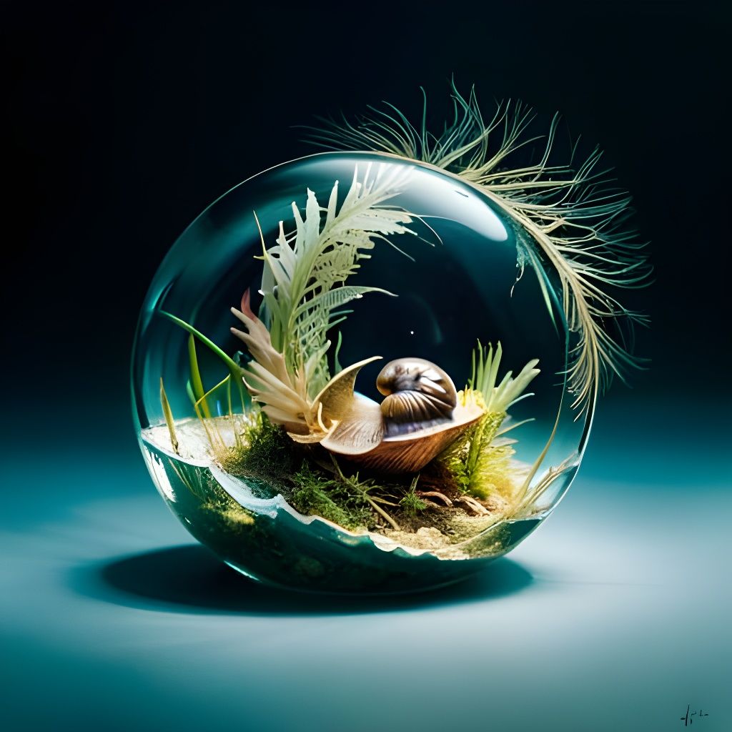 Miniature Rainforest Inside a Snail Shell