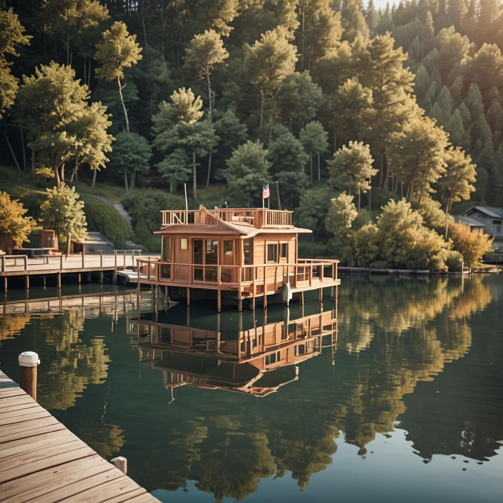 a houseboat made of popsicle sticks 1