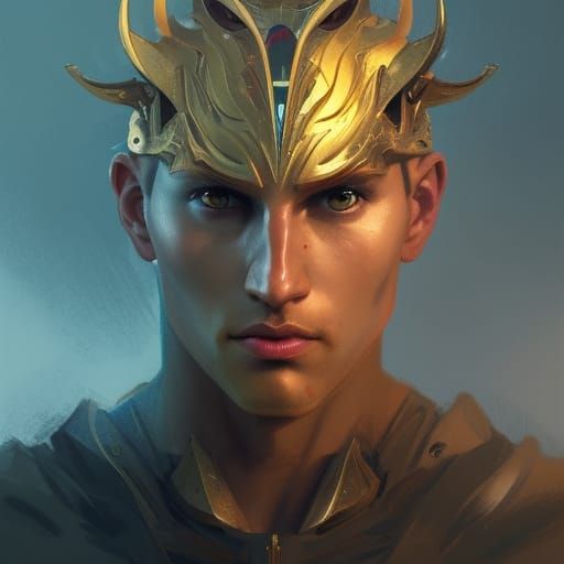 Ares Portrait in Hyperdetailed Digital Art Style