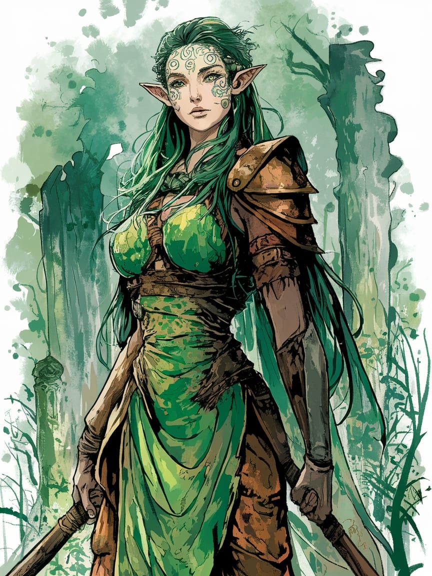 Mystical Druidess of the Enchanted Forest