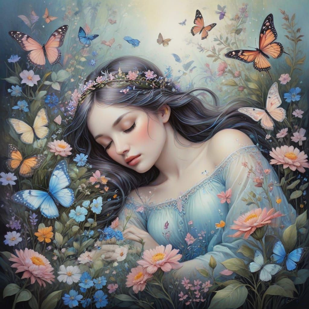 Dreamy Princess in a Secret Garden