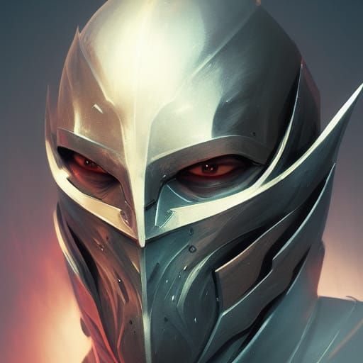 Evil Knight Portrait in Hyperdetailed Fantasy Style