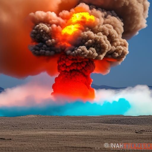 Volcano Eruption Photo in Ultra Realistic Style