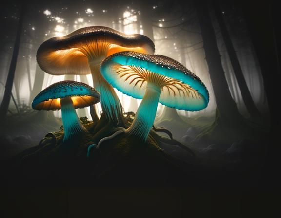 Misty Shore: Jellyfish and Toadstools in Digital Matte