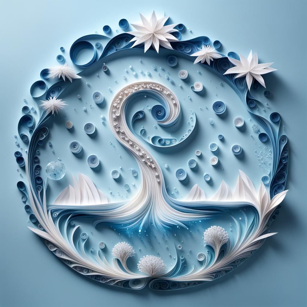 Magical winter geyser