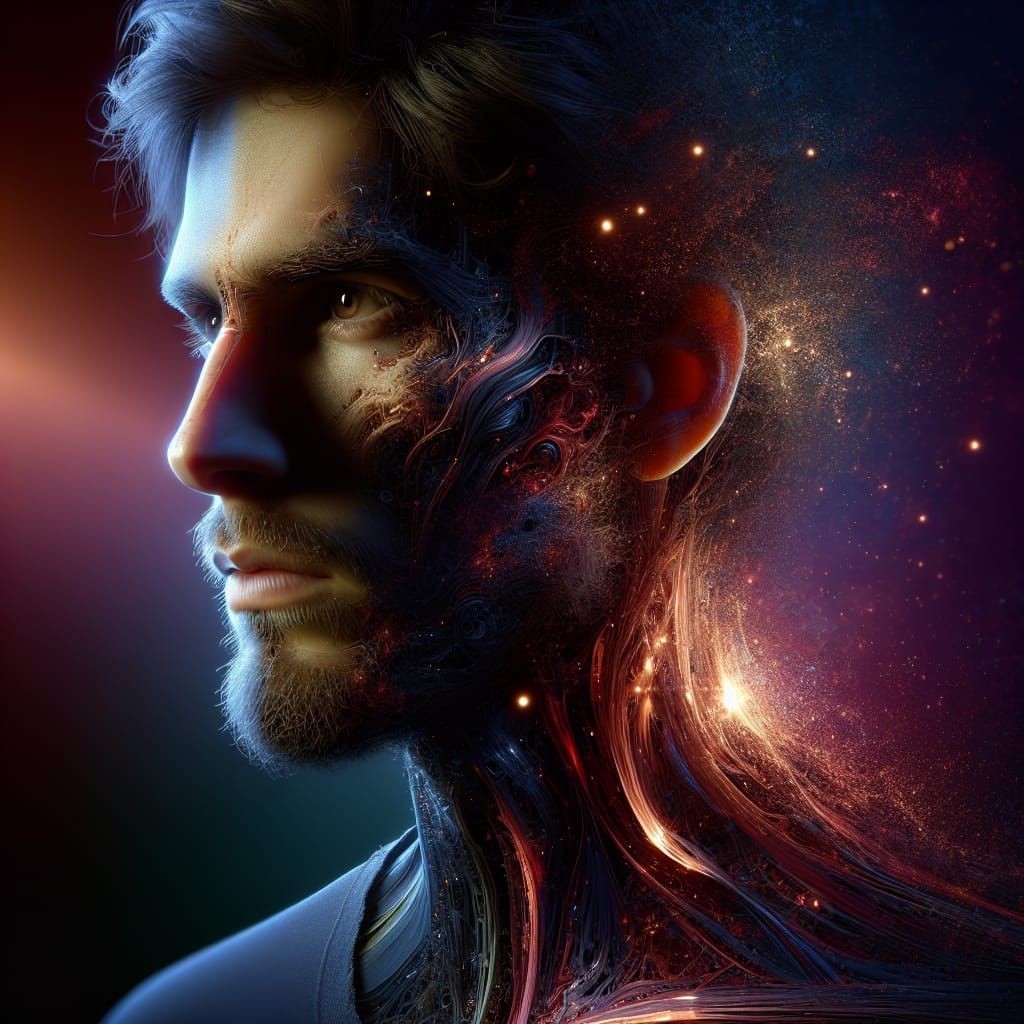 Hyperrealistic Portrait with Dramatic Lighting