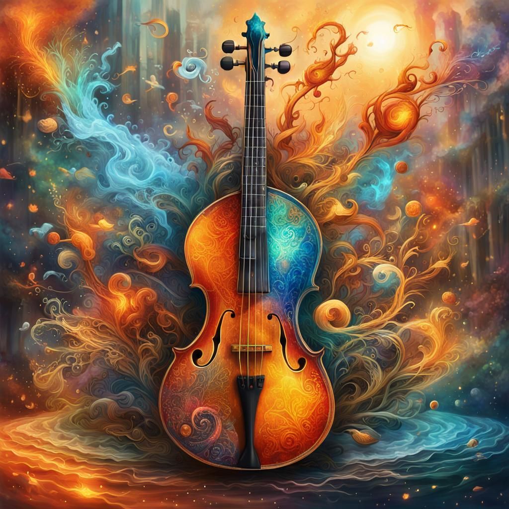 Elemental Fusion with Musical Instruments in Graffiti Art