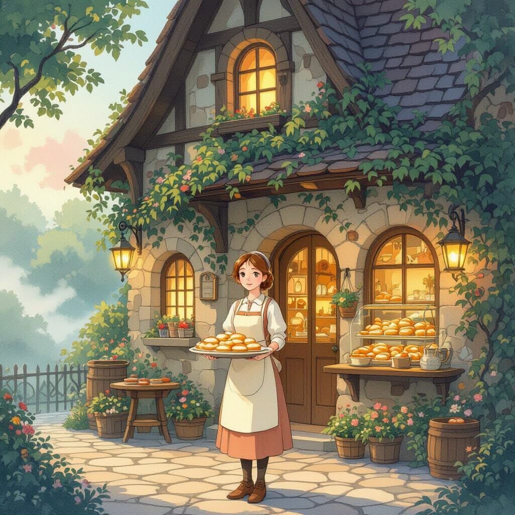 The Hearth of Amelia: Magical Cafe in Ghibli Style
