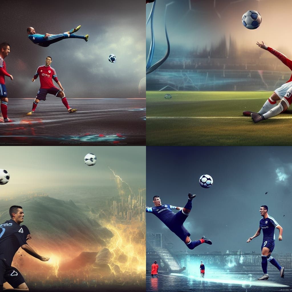 Ronaldo's Bicycle Kick: A Detailed Digital Painting