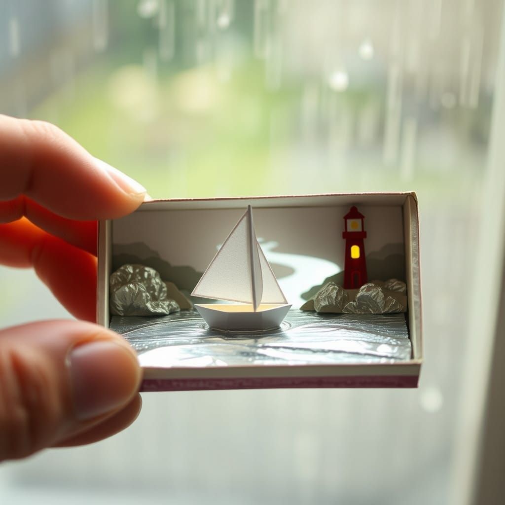 Pocket Universe: Paper Boat in Matchbox