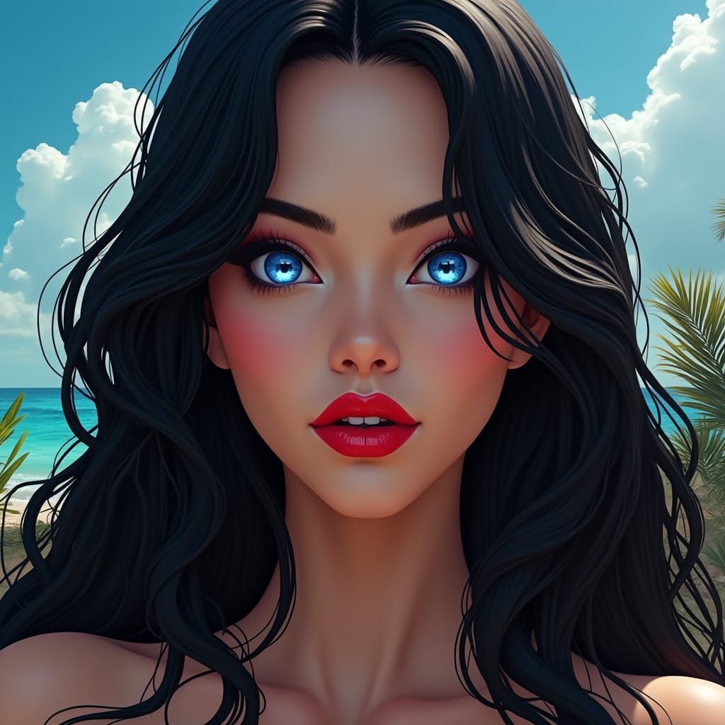 Stunning Goddess Portrait in Detailed Matte Painting