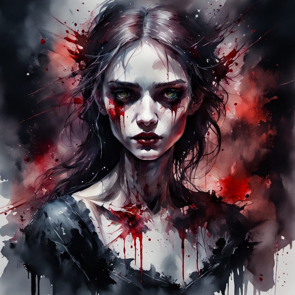 Dark Fantasy Vampire in Crimson Splendor