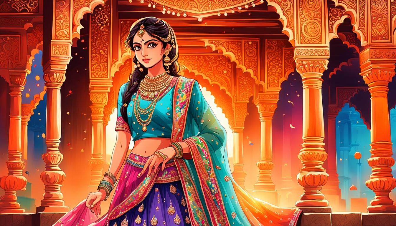 Anime Portrait: Gujarati Woman at Rani Ki Vav