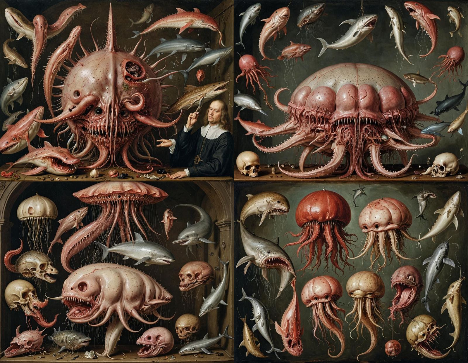Horrific Sea Creature Anatomy Inspired by Old Masters