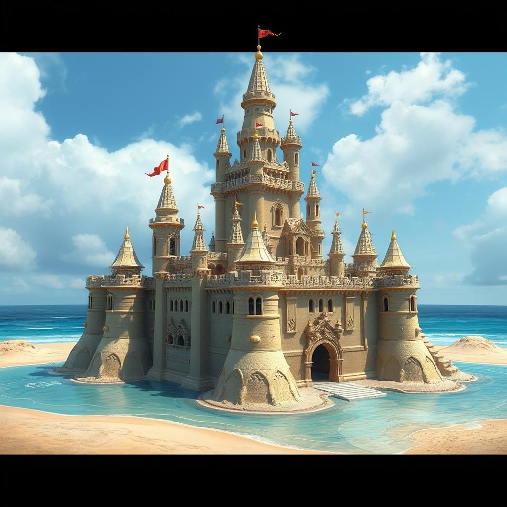 Majestic Sandcastle Fit for a Beachside Kingdom