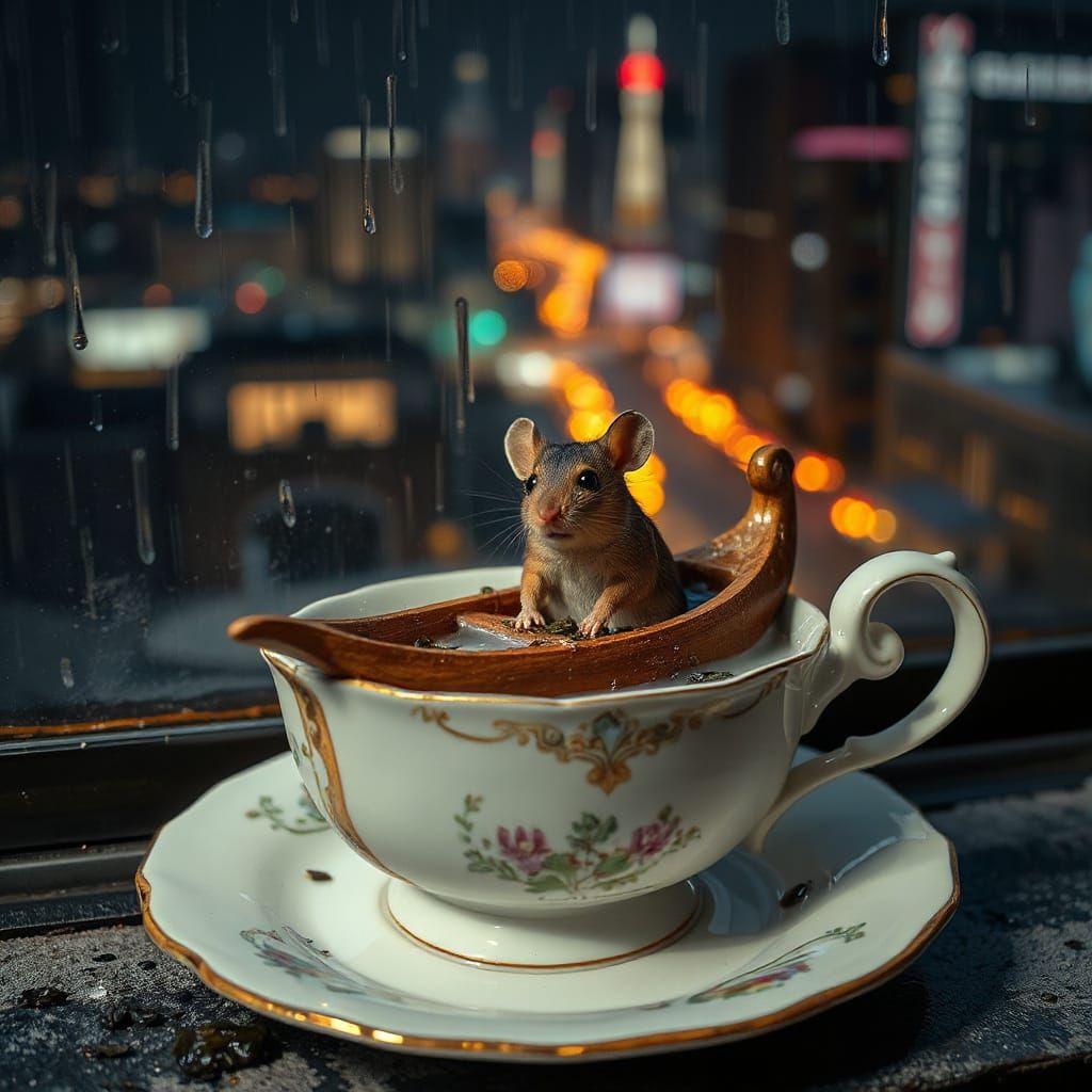 Mouse Helmsman Navigating a Teacup Tempest
