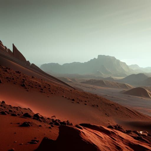Detailed Matte Painting of Face on Mars