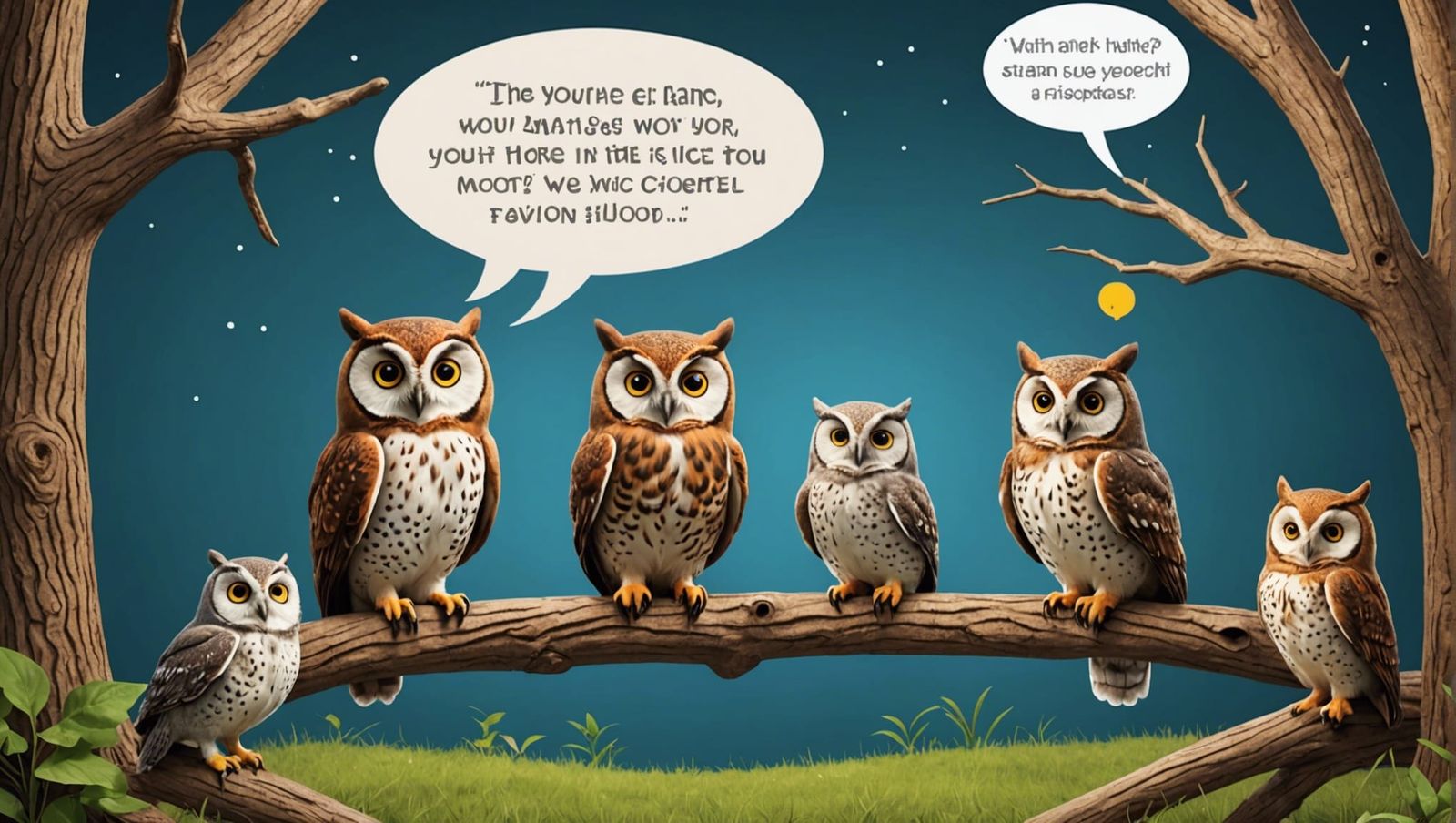 Animals in Deep Conversation with Chat Bubbles