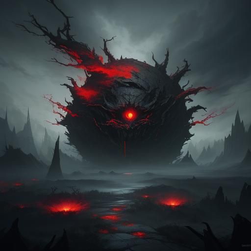 Menacing Hypno-Flower with Sinister Red Glow