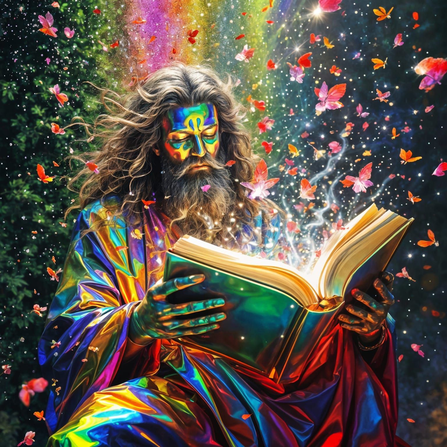 God Reads a Rainbow Foil Book