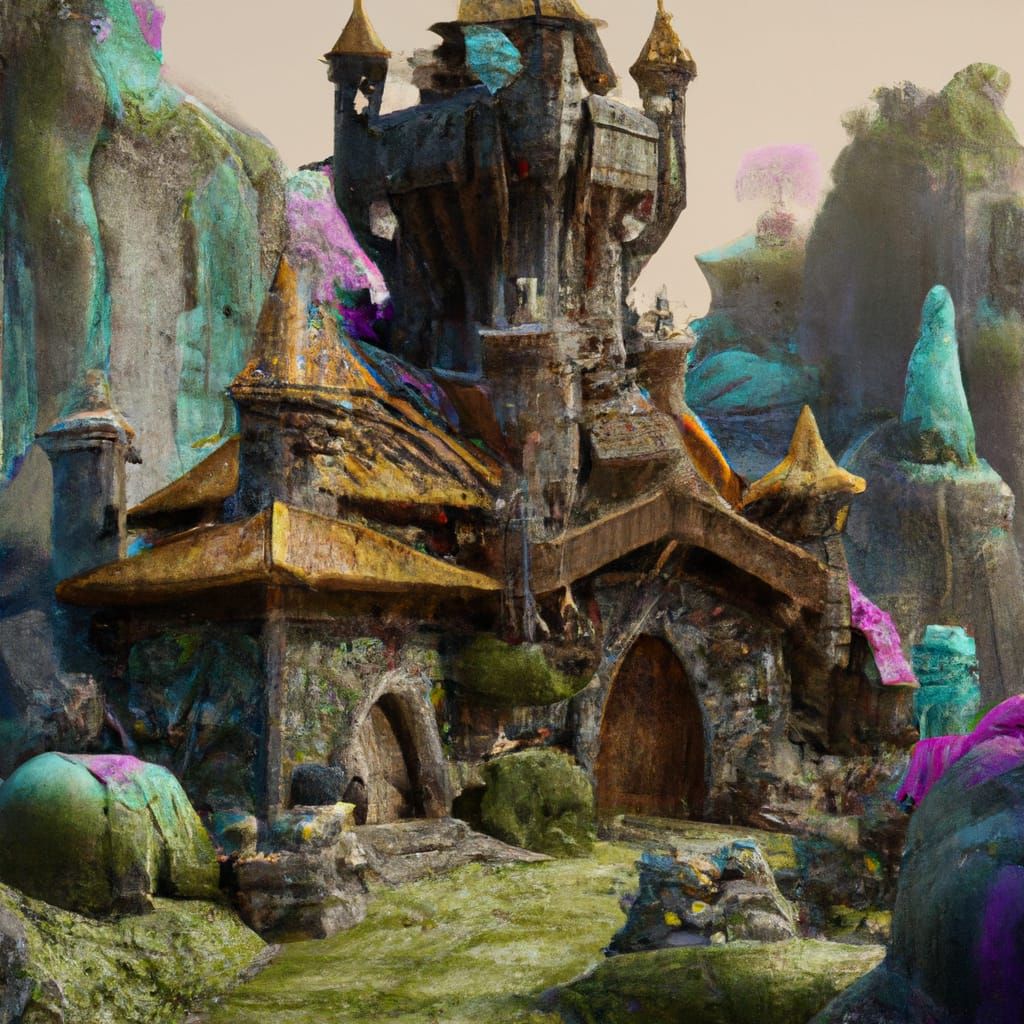 Detailed Goblin Castle Concept Art