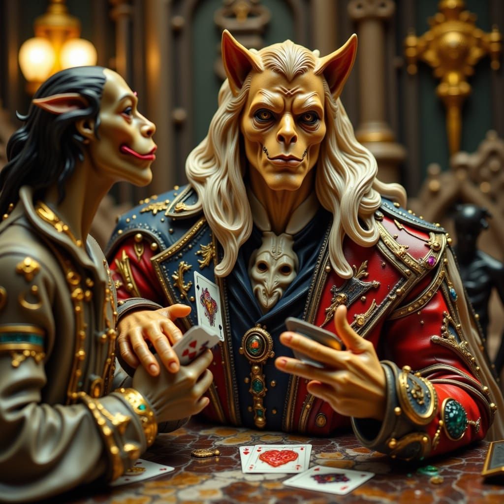 Surreal Casino Scene with Scooby Dog in Hyperdetailed Style