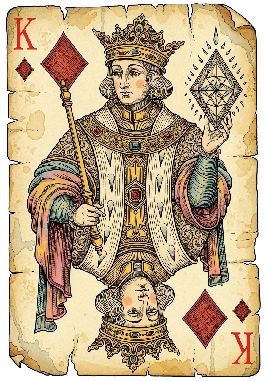 King of Diamonds in Albrecht Dürer Style