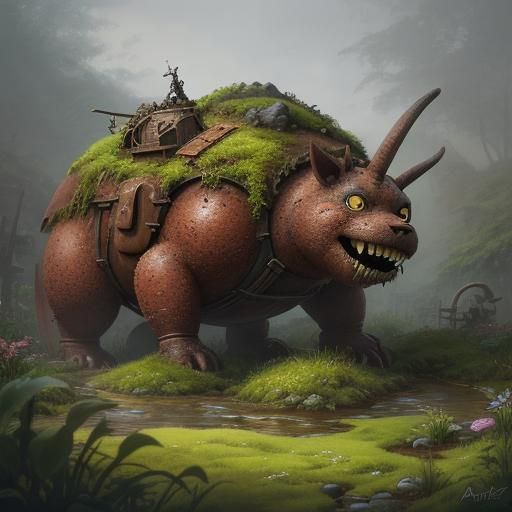 Playful Iron Shovel in Whimsical Garden Art