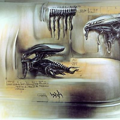 Xenomorph Concept Art: Biomechanical Alien Horror