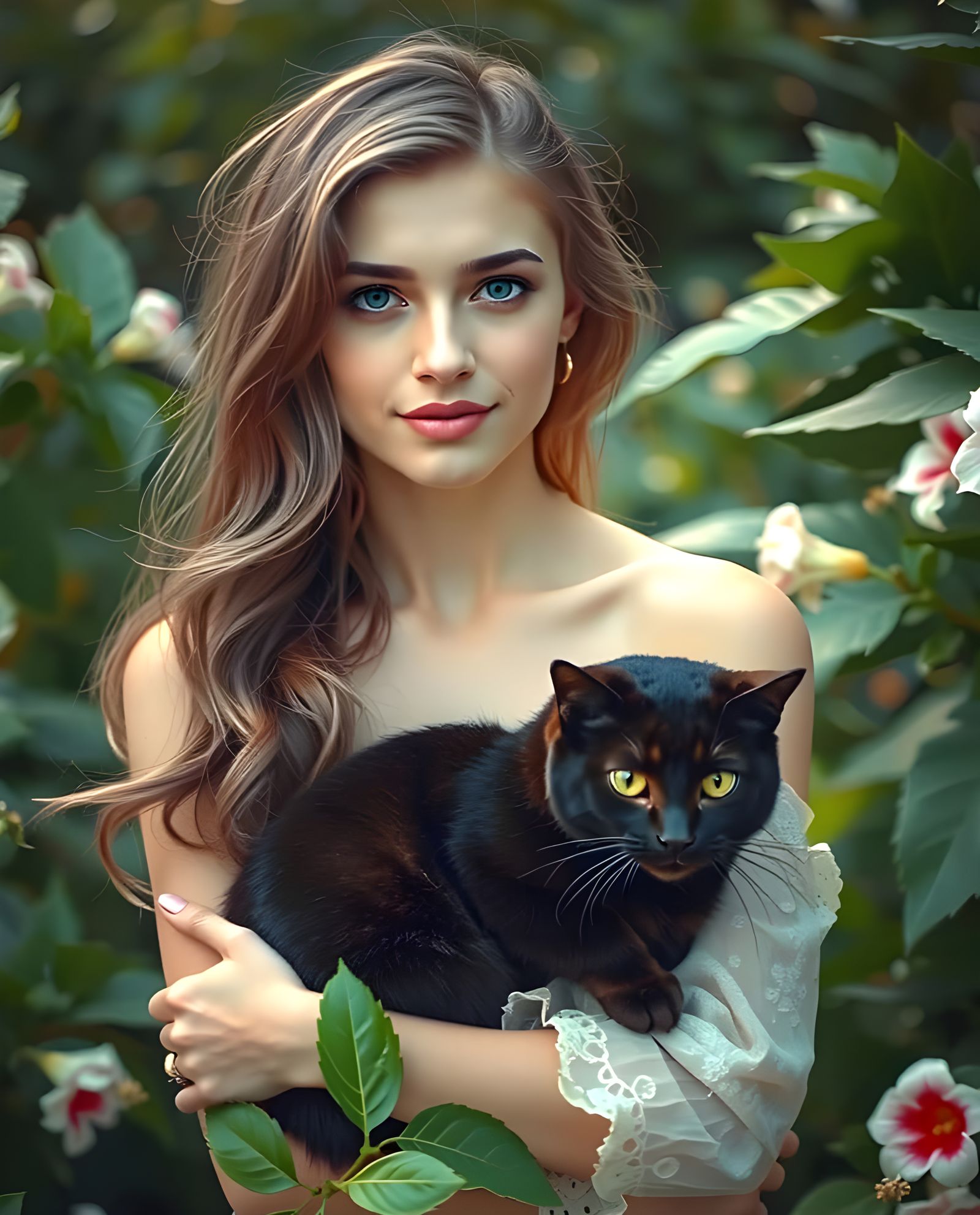 Hibiscus Princess Portrait in HDR