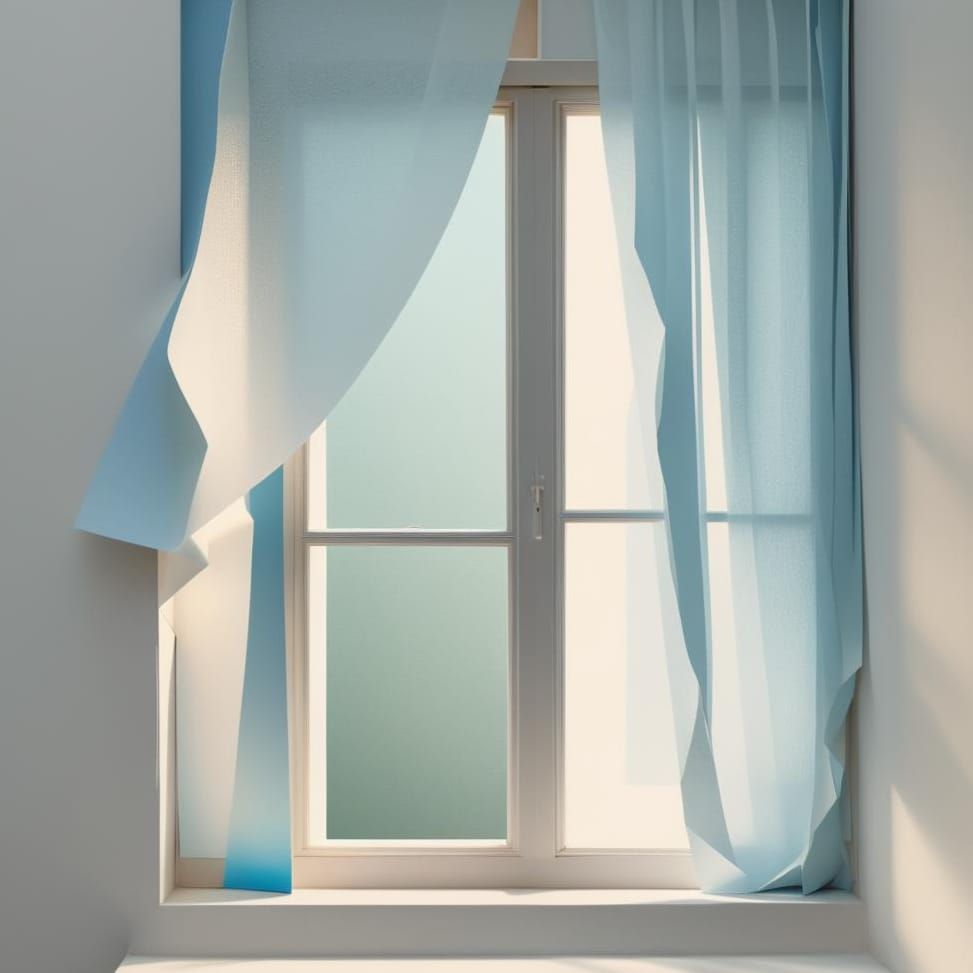 Minimalist Paper Window with Soft Shadows