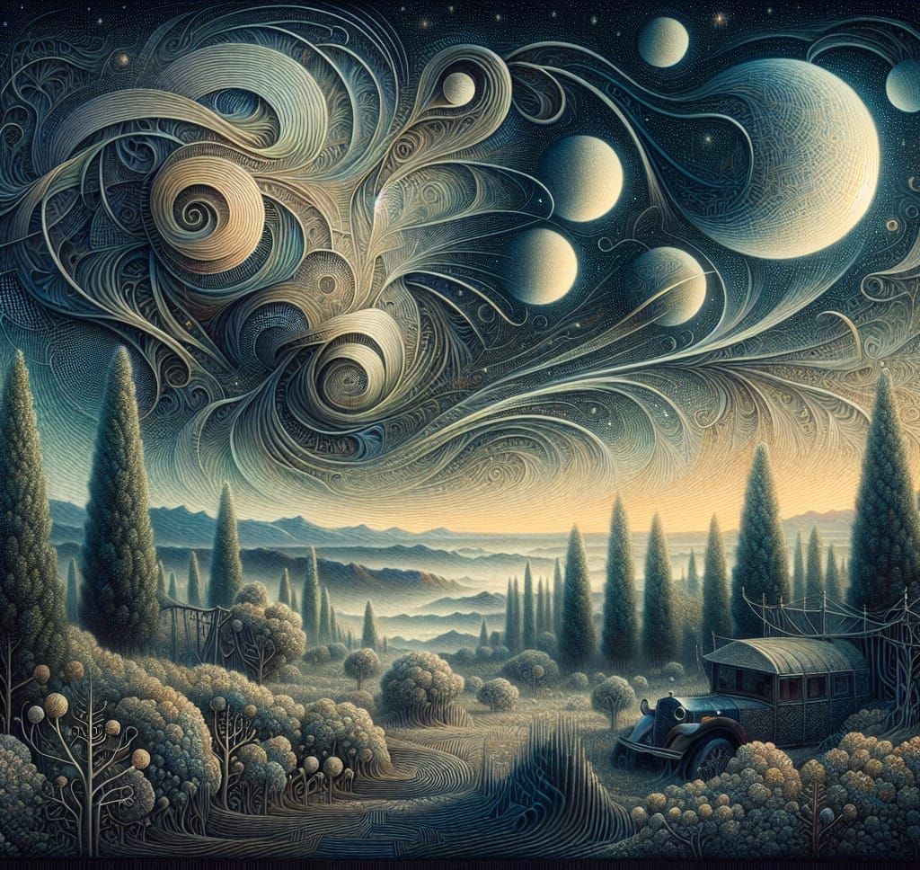 Surreal Spectral Tapestry of Longing