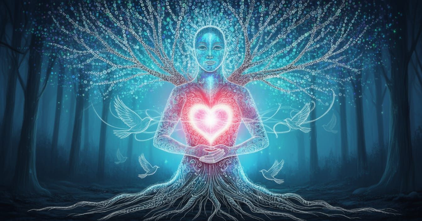 Sculptor in Abstract Creation, Bioluminescent Oasis