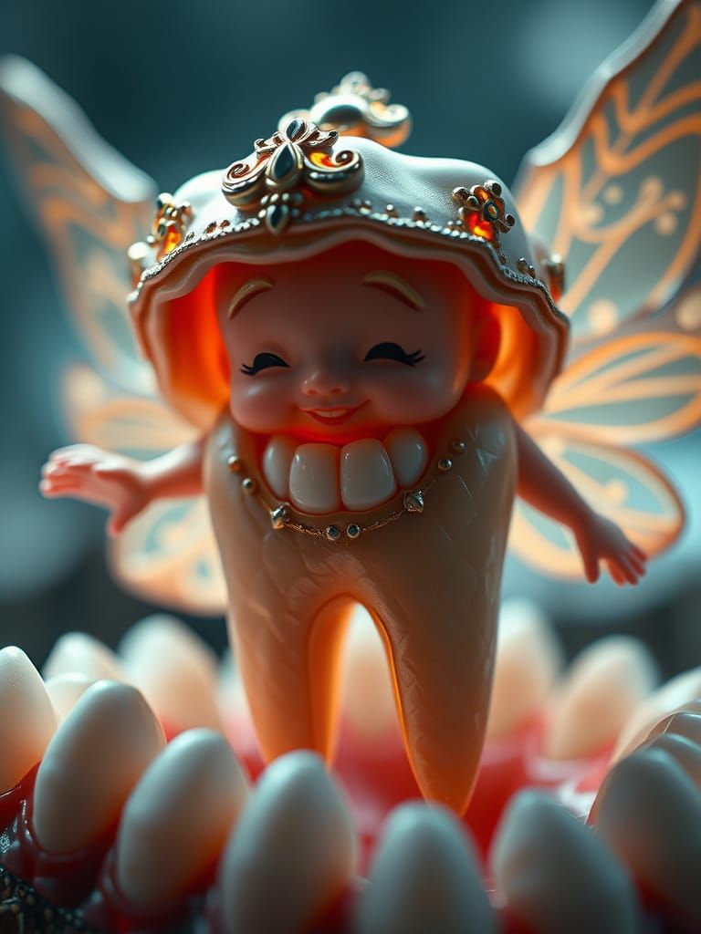 Hyperrealistic Tooth Fairy Digital Art in Unreal Engine