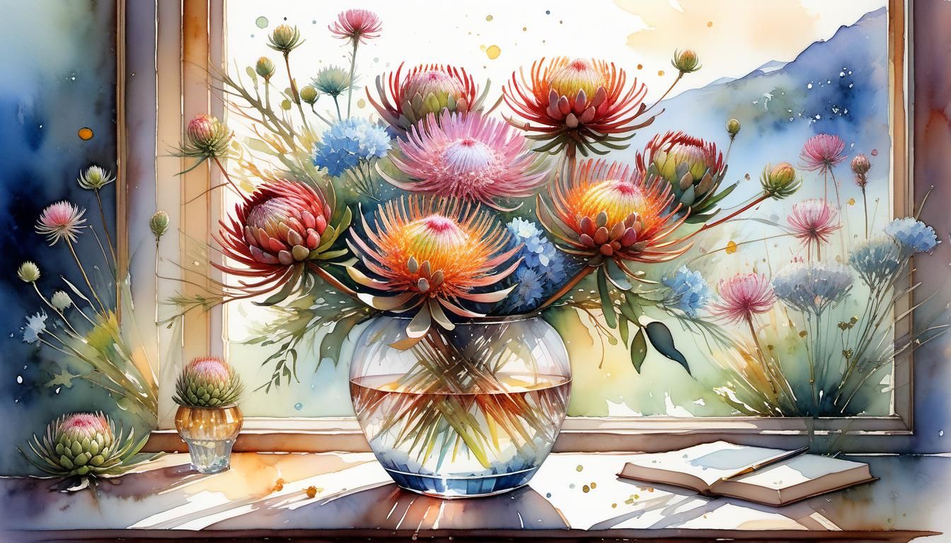 Floral Abundance: Watercolour Storybook Illustration