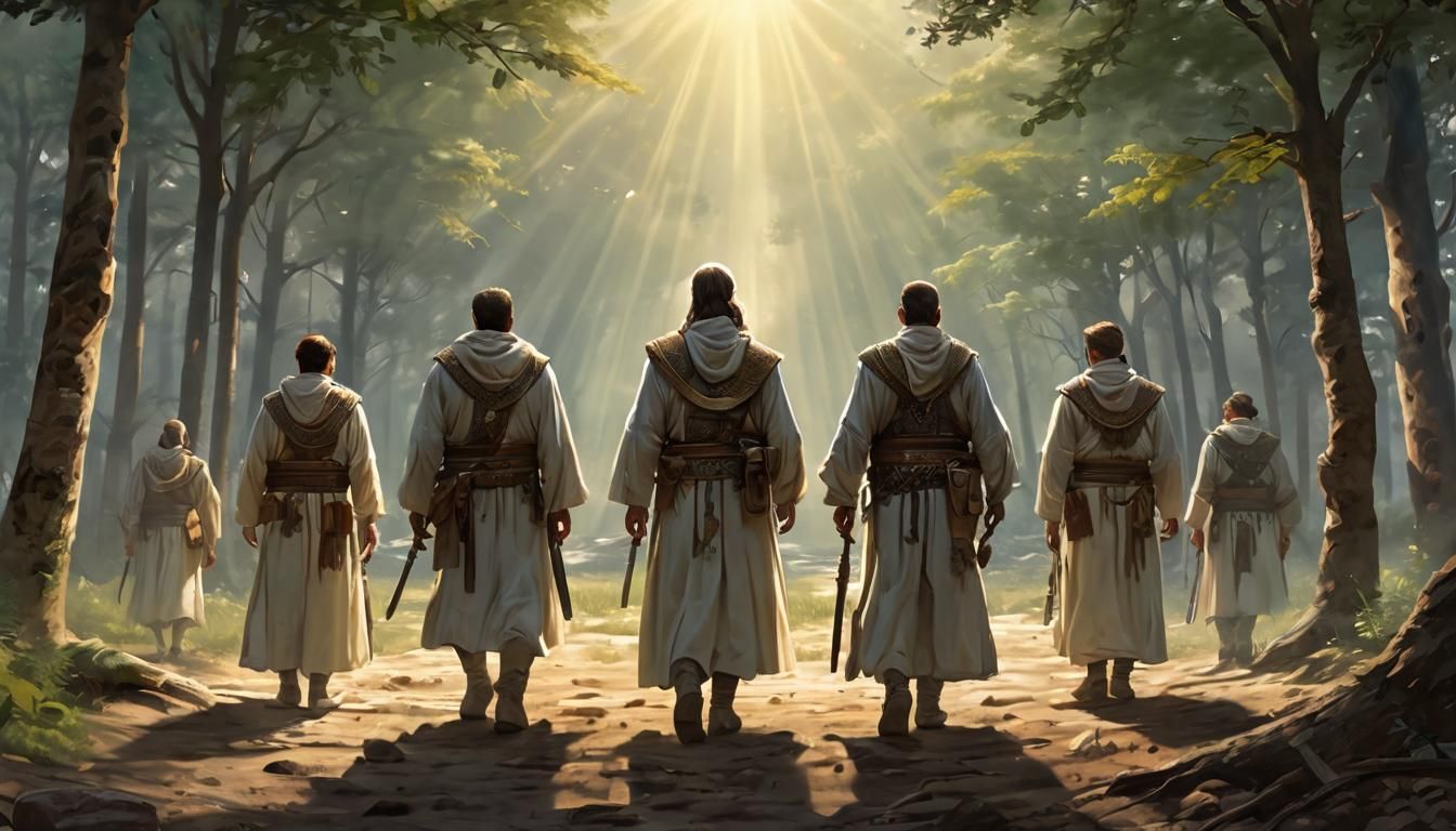 Peacemakers in Golden Light, Digital Art