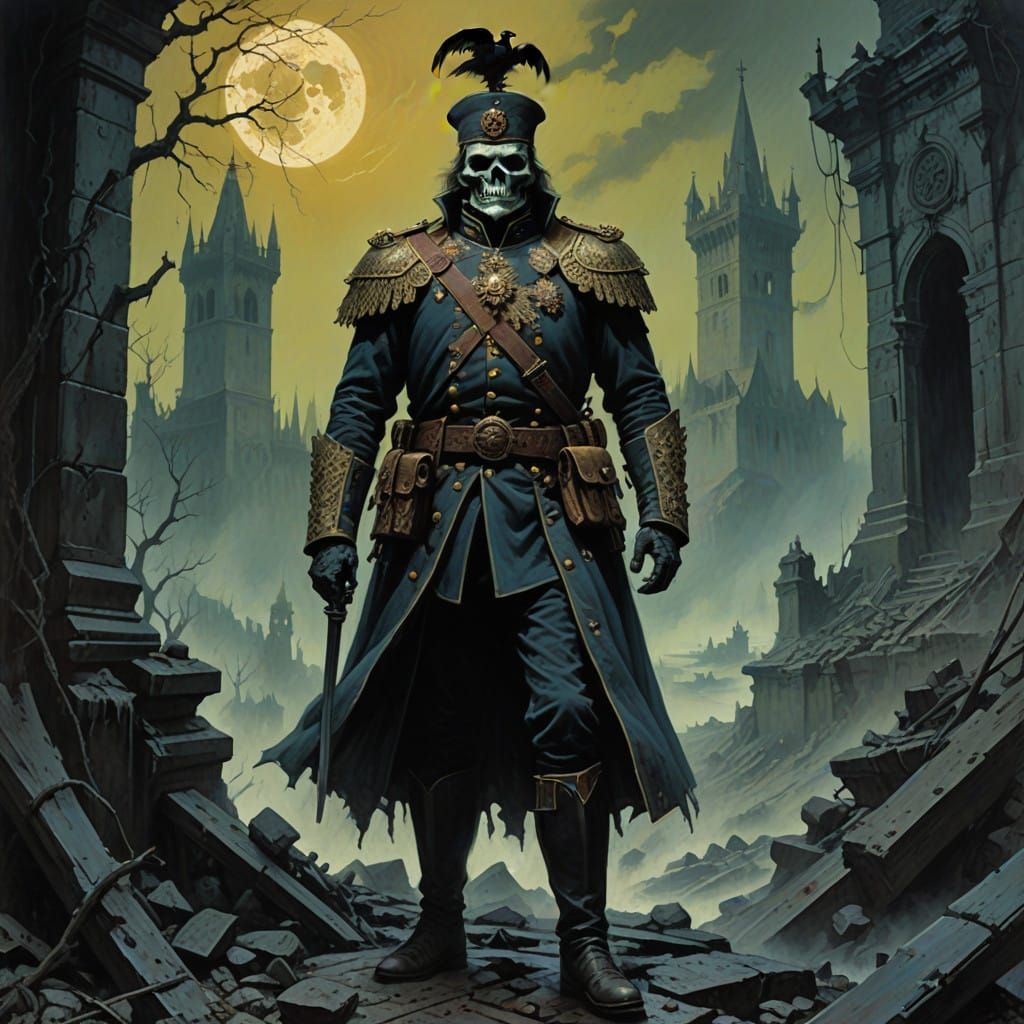 Ethereal Gothic Horror General in Tattered Regalia