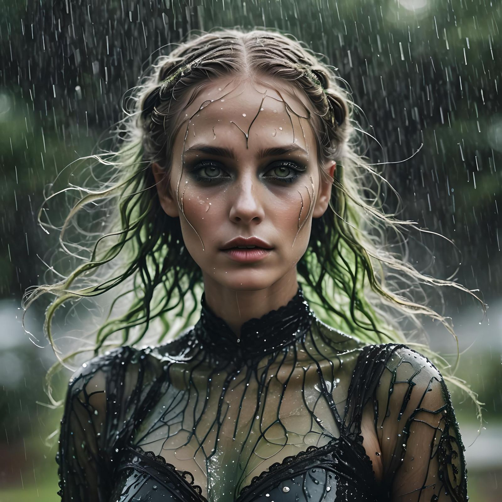 An ethereal, ghostly feminine figure captivating in a flash ...