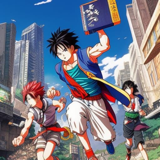 Anime Boy Running: Manga Illustration