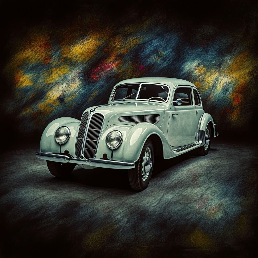 1937 BMW 327 in Abstract Expressionist Style