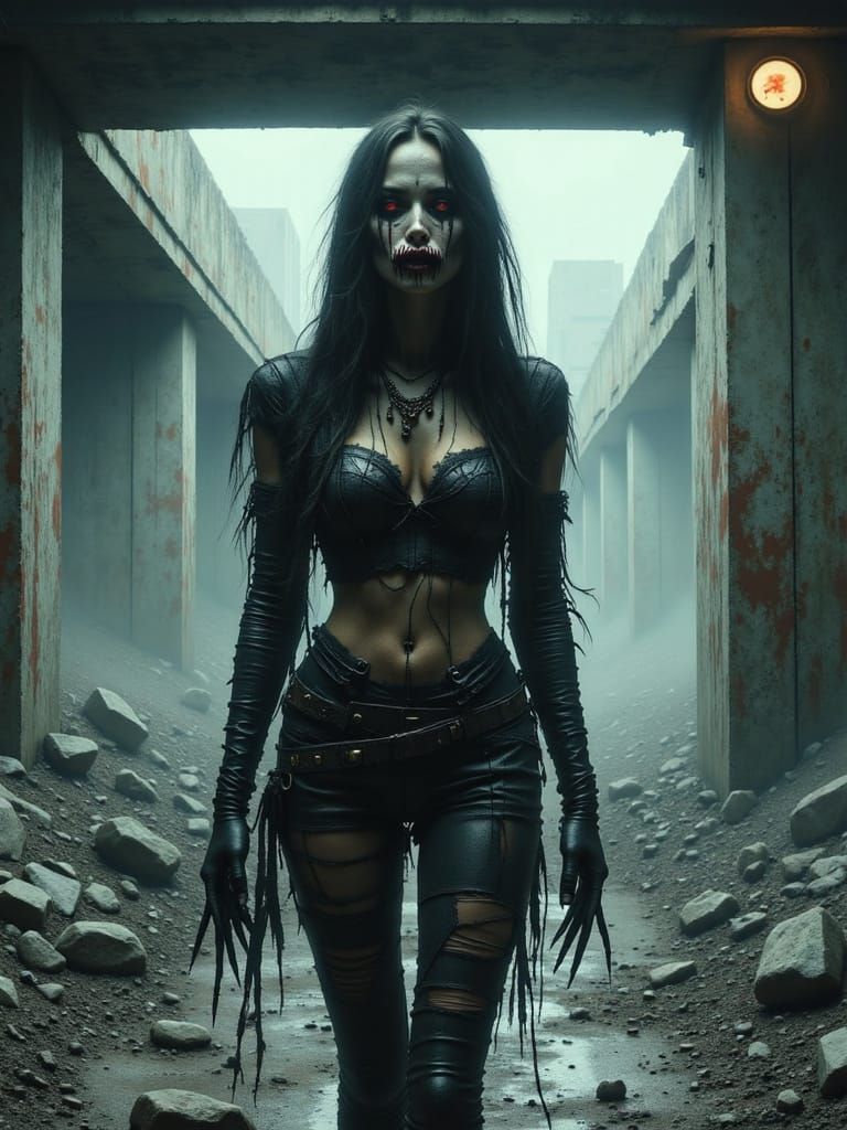 Terrifying Ghoul Emerges in Post-Apocalyptic Landscape