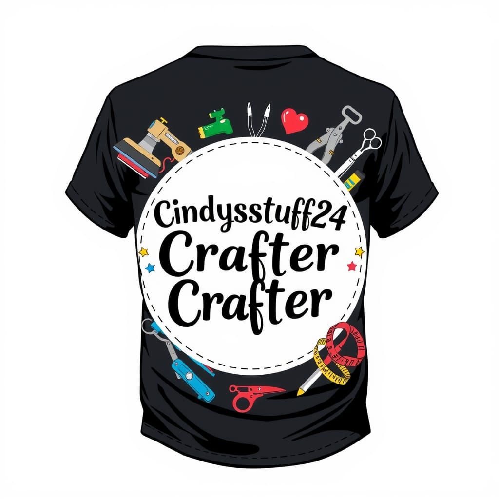 In a white circle. On the back of a black t shirt, a design ...