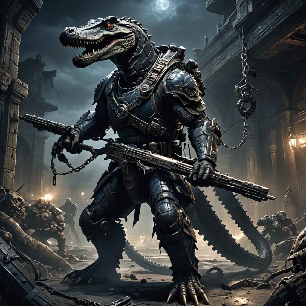 Alligator Brigadier in Gears of War: Dark Fantasy Art